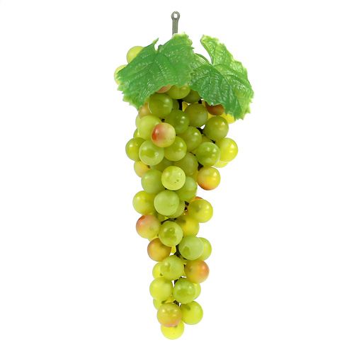 Floristik24 Weintrauben mit Blatt Hellgrün 22cm