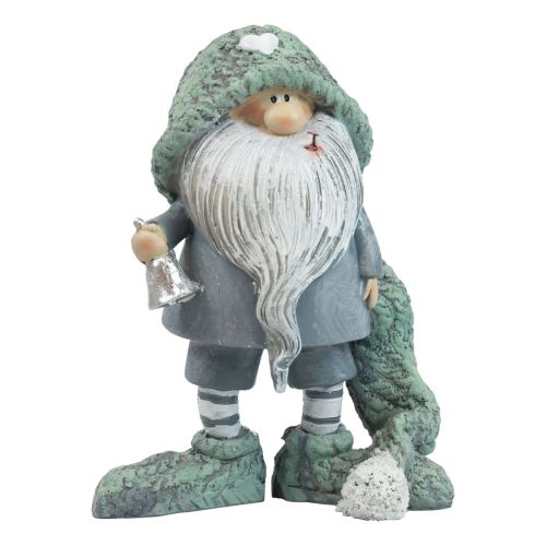 Floristik24 Wichtel Weihnachtswichtel Dekofigur Grau Grün 10,5×7×14cm