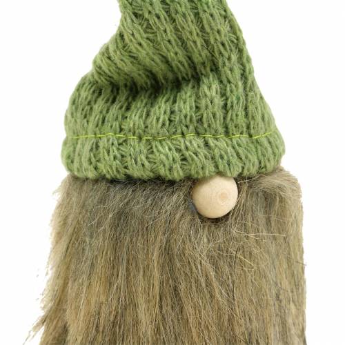 Floristik24 Wichtel mit Wollmütze Grün 21cm 2St