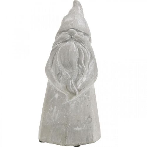 Floristik24 Deko Figur Wichtel Beton Weihnachtsmann Grau H18,5cm