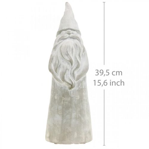 Deko Figur Wichtel Beton Weihnachtswichtel Grau H39,5cm