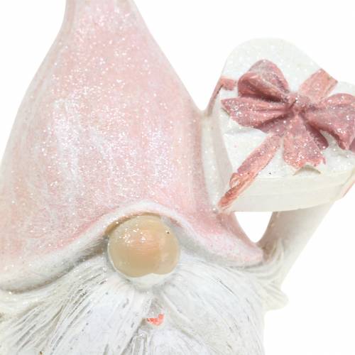 Floristik24 Weihnachtsdeko Wichtel Rosa/Weiß 11,5cm 2St