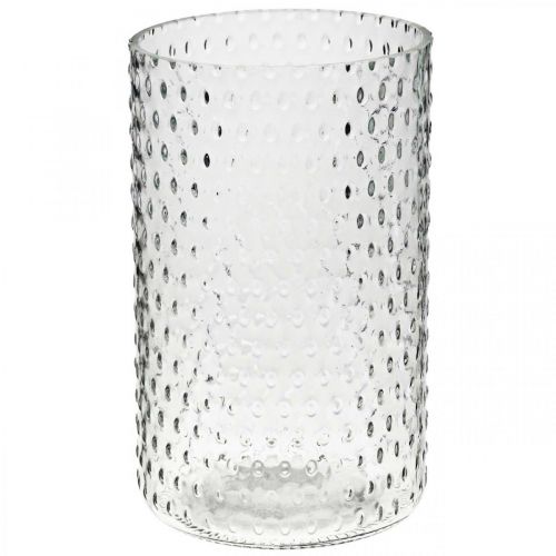 Blumenvase, Glasvase, Kerzenglas, Windlicht Glas Ø11,5cm H18,5cm