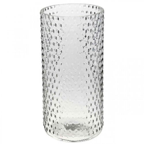 Blumenvase, Glasvase, Kerzenglas, Windlicht Glas Ø11,5cm H23,5cm