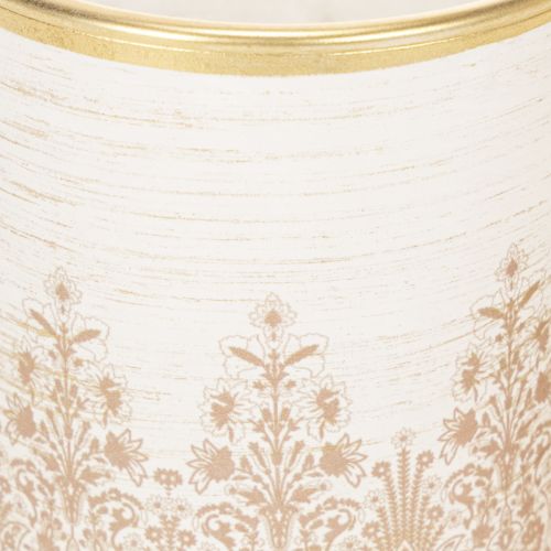 Windlichtglas Teelichthalter mit Blumenmuster Ø8cm H9cm 2er-Set | Floristik24.at