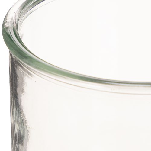 Glas Windlicht rund 12 cm klares Glas 2er Set | Floristik24.at