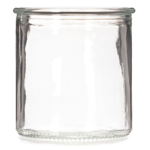 Rundes Windlicht aus klarem Glas, Teelichthalter, 8 cm, 3er-Set | Floristik24.at