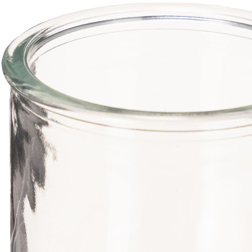 Rundes Windlicht aus klarem Glas, Teelichthalter, 8 cm, 3er-Set | Floristik24.at