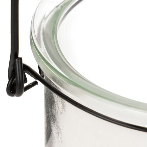 Windlicht aus Glas zum Hängen Ø 12 cm, Höhe 12,5 cm, 2er Set | Floristik24.at