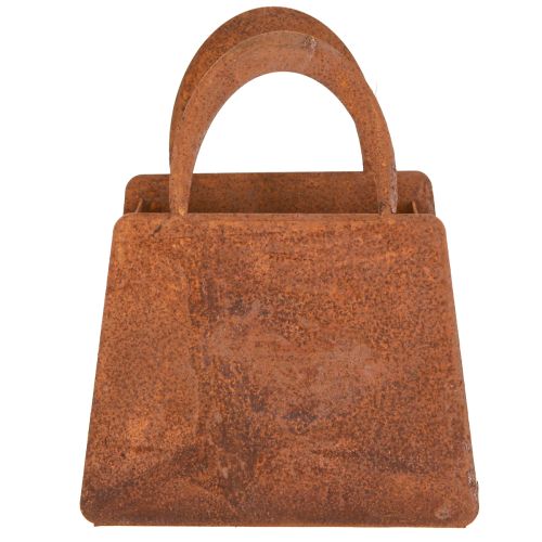 Artikel Windlicht Metall Tasche Rost mit Glaseinsatz H15cm 2St