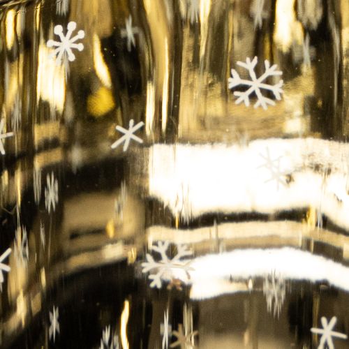 Kerzenglas aus Glas mit Winter-Vogelmotiv glänzend 12cm für Innenbereich | Floristik24.at