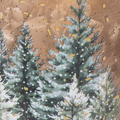 Windlicht Glas 20cm mit Winterwald-Motiv für weihnachtliche Innendekoration | Floristik24.at