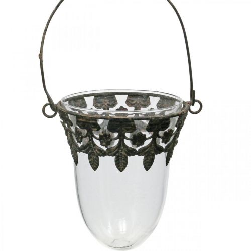 Floristik24 Windlicht Glas zum Aufhängen Deko 24/28/30cm 3er-Set