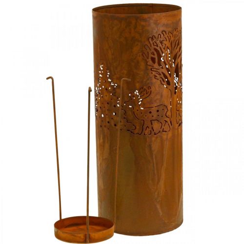 Floristik24 Kerzenständer Rost Optik Deko Hirsch 30/38,5/45cm 3er-Set