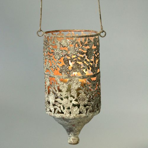 Floristik24 Hängewindlicht Antik Metall Ø10cm H21cm 2St