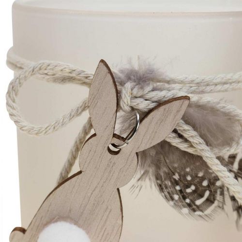 Floristik24 Windlicht Glas Teelichthalter Ostern Ø8cm H9cm 2St