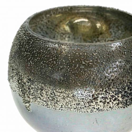 Artikel Windlicht Glas Silbern Ø8,5cm H6,5cm 4St