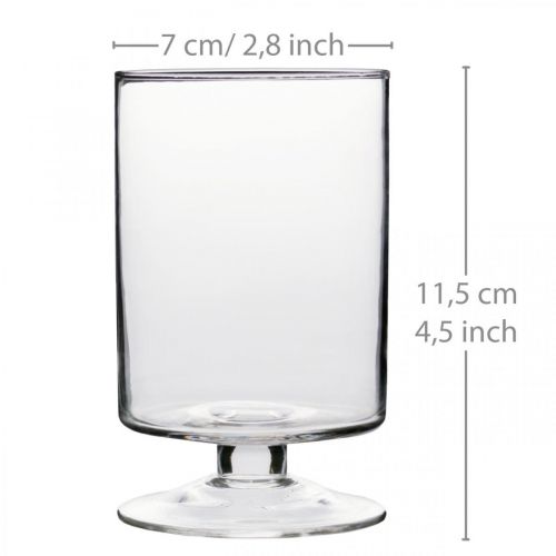 Artikel Windlicht Hurricane Glas Ø7cm H11,5cm 6st