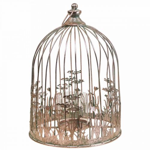 Floristik24 Windlicht Metall Hängedeko Ø29/23,5cm Vogelkäfig Deko 2er-Set