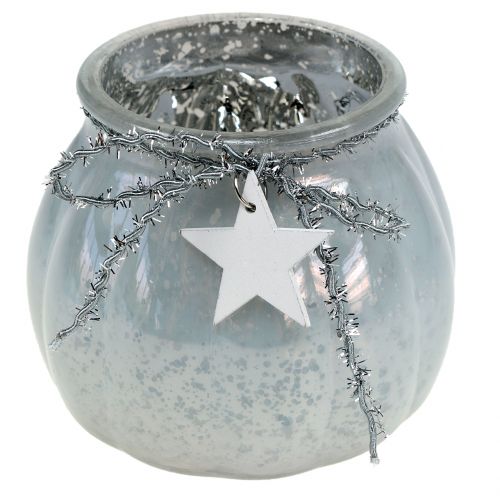 Floristik24 Windlicht Weiß mit LED-Licht Ø11cm H10cm
