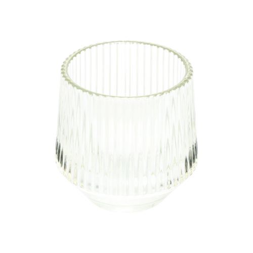 Teelichthalter Glas Windlichter Klar H7,5cm Ø8cm 6St