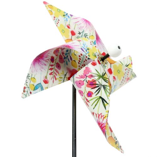 Floristik24 Sommerdeko Windmühle Ø14cm bunt am Stab 3St