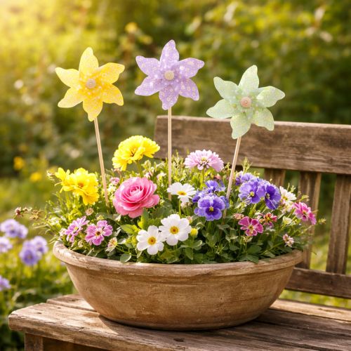 Artikel Blumenstecker Gartenstecker für frühlingshafte Dekoration Außenbereich 28cm 12St