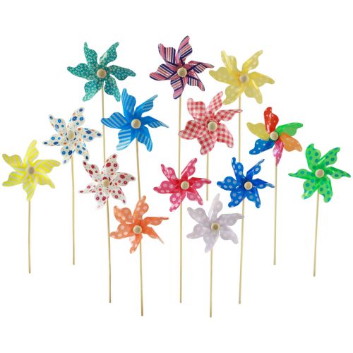 Floristik24 Windrad Gartendeko Windmühle Gartenstecker Ø8,5cm 20 St
