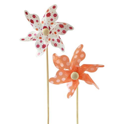 Floristik24 Windrad Gartendeko Windmühle Gartenstecker Ø8,5cm 20 St