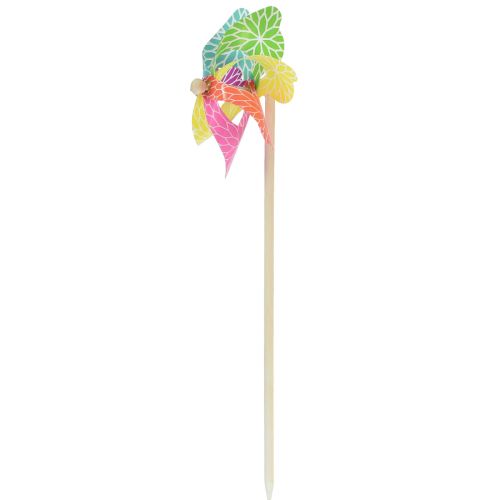 Artikel Windrad Rosa Türkis Bunt Sommerdeko Ø15cm H48cm 3St