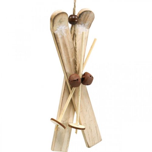 Floristik24 Winter Deko Ski Christbaumschmuck Ski Paar Holz H17cm 4St