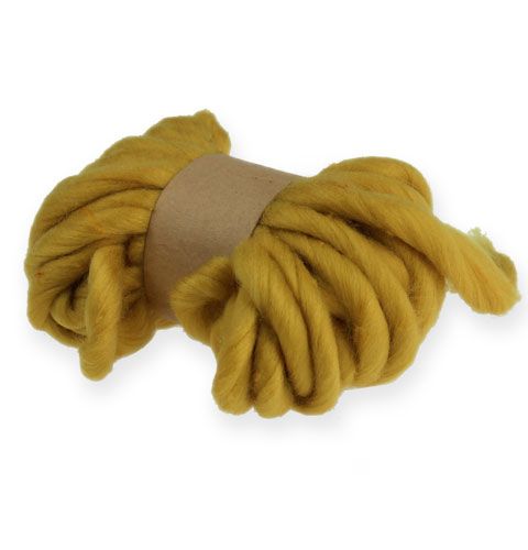 Floristik24 Wollband 50g 9m Gelb