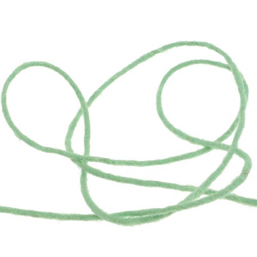 Floristik24 Wollschnur Mintgrün 3mm 100m