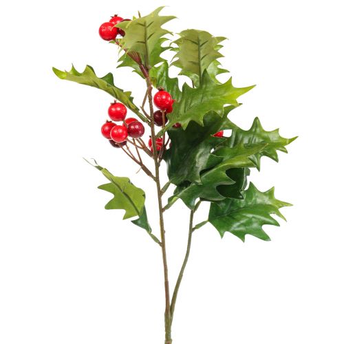 Stechpalme Ilex Künstlich Beerenzweig Kunstpflanze 60cm