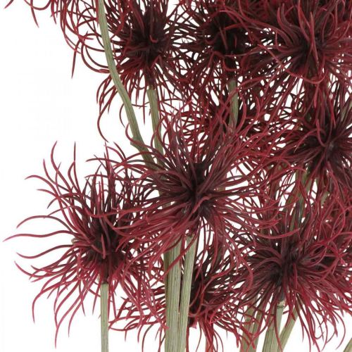 Floristik24 Xanthium Kunstblume Herbstdeko Rot 6 Blüten 80cm 3St