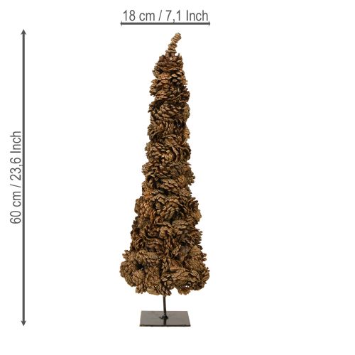 Artikel Weihnachtsdeko Zapfenbaum mit stabilem Sockel 60cm