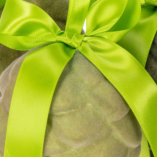 Dekozapfen aus Kunststoff mit Schleife, 18 cm, 3er Set, Grün | Floristik24.at