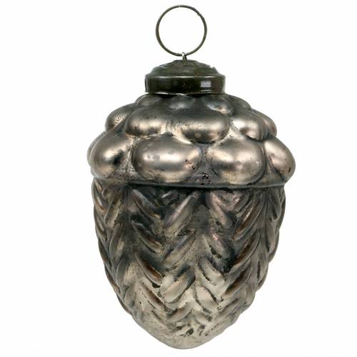 Floristik24 Christbaumschmuck Zapfen Glas Bronze Ø9cm H10cm 2St