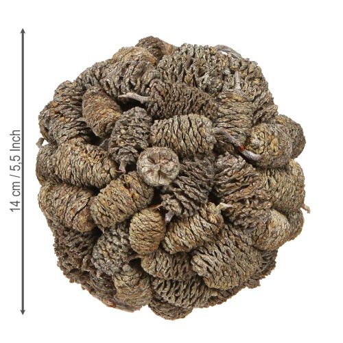 Artikel Hängedekoration Zapfenkugel 12cm Weiß gewaschen