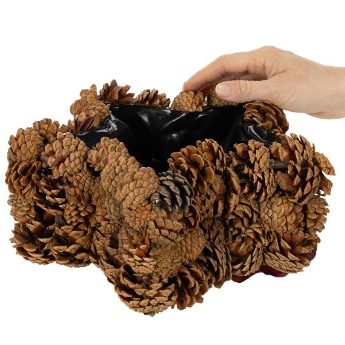 Tannenzapfen-Pflanztopf Sternform 30cm naturbraun | Floristik24.at