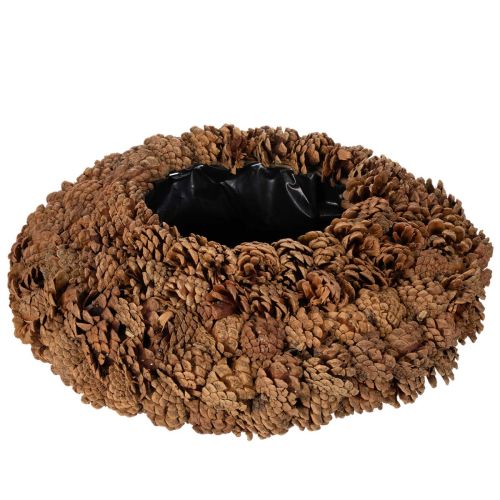 Runde Zapfenschale aus Tannenzapfen, Naturbraun, 38 cm Durchmesser, 14 cm Höhe bestellen | Floristik24.at
