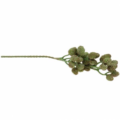 Floristik24 Zapfenzweig Grün 33cm Künstliche Pflanze wie echt !