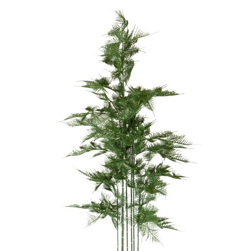 Künstlicher Bambusbaum 132 cm aus Kunststoff und Stoff mit schwarzem Topf, grün | Floristik24.at