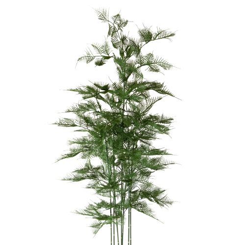 Künstlicher Bambusbaum 132 cm aus Kunststoff und Stoff mit schwarzem Topf, grün | Floristik24.at