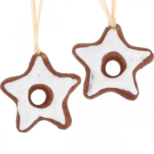 Floristik24 Christbaumschmuck Zimtsterne Deko Stern Kunststoff 5cm 24St