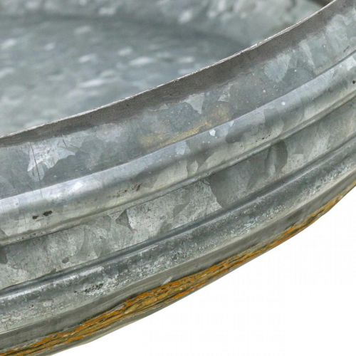 Floristik24 Zinkschale Metallschale Antik Rost Ø40/46/52cm 3er-Set