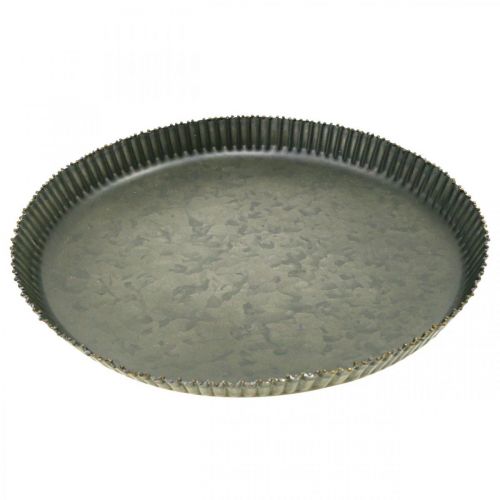 Artikel Deko-Teller Zinkteller Metallteller Anthrazit Gold Ø28cm