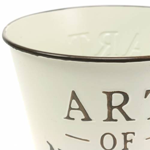 Artikel Blumentopf Zink Art of Nature Creme Ø17,5cm H15cm