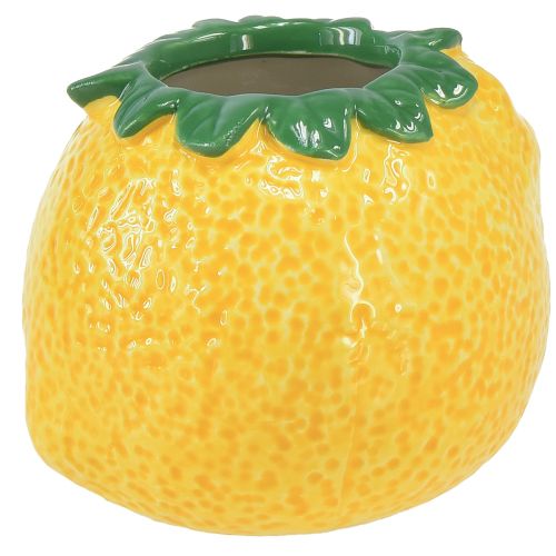 Zitronen Deko Vase Keramik Blumentopf Gelb Ø8,5cm