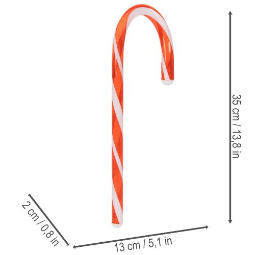 Künstliche Zuckerstangen 35 cm Rot-Weiß 3er-Set Kunststoff für Weihnachtsdekoration | Floristik24.at